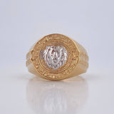 Tribal Lion Ring 9.05gr / Size 10 / 18K Gold &