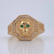 Skull Signet Ring 8.8gr / Size 10 1/4 / 18K Gold &