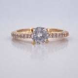 Solitaire Ring Churumbela 2.55gr / Size 7 / 18K Gold &