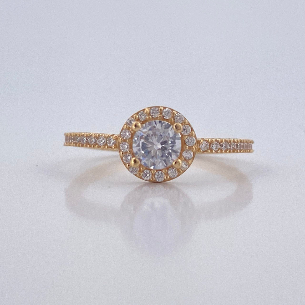 Halo Circle Churumbela Ring 2.05gr / Size 6 / 18K Gold &