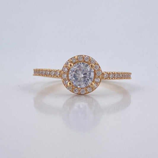 Anillo Halo Circulo 1.65gr / T6 / Oro Amarillo 18K %