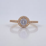 Halo Circle Churumbela Ring 2.05gr / Size 6 / 18K Gold &