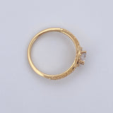 Halo Circle Churumbela Ring 2.05gr / Size 6 / 18K Gold &