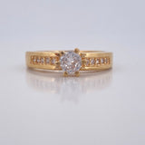 Solitaire Ring Churumbela 3.5gr / Size 6 / 18K Gold &