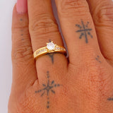 Solitaire Ring Churumbela 3.5gr / Size 6 / 18K Gold &