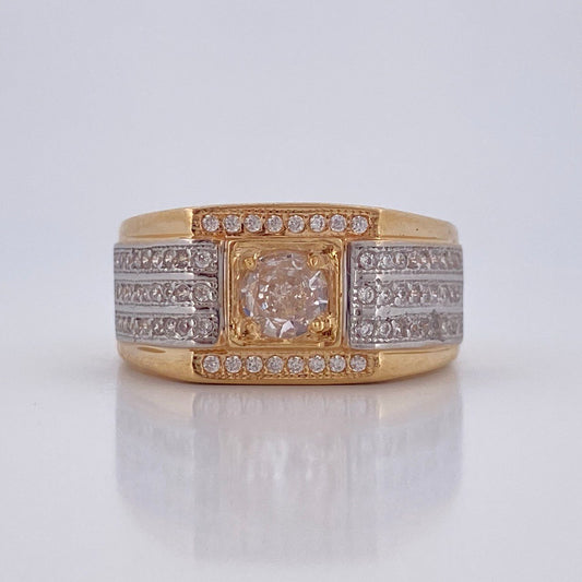 Anillo Cuadrado 7.35gr / T9 1/4 / Oro 18K &