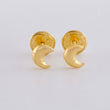 Stud Earrings Half Moon 0.4 g / in / 4.9 mm Yellow Gold 18K