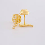 Stud Earrings Wings 0.6 g / in / 8.2 mm Yellow Gold 18K