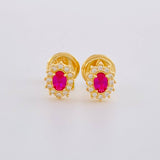 Topos Halo Ovalado 0.7 g / in / 6 mm Oro Amarillo 18K