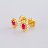 Topos Halo Ovalado 0.75 g / in / 6 mm Oro Amarillo 18K
