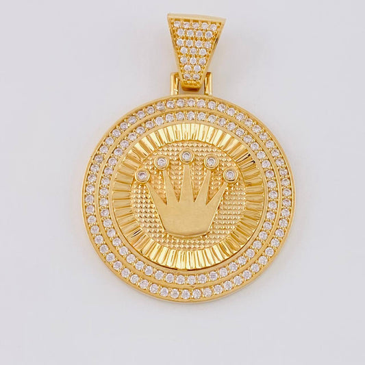 Dije Corona Real 7.2 g / 1 1/2 in Oro Amarillo 18K