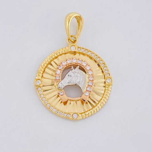 Dije Herradura Caballo 4.9 g / 1 3/4 in Tres Oros 18K