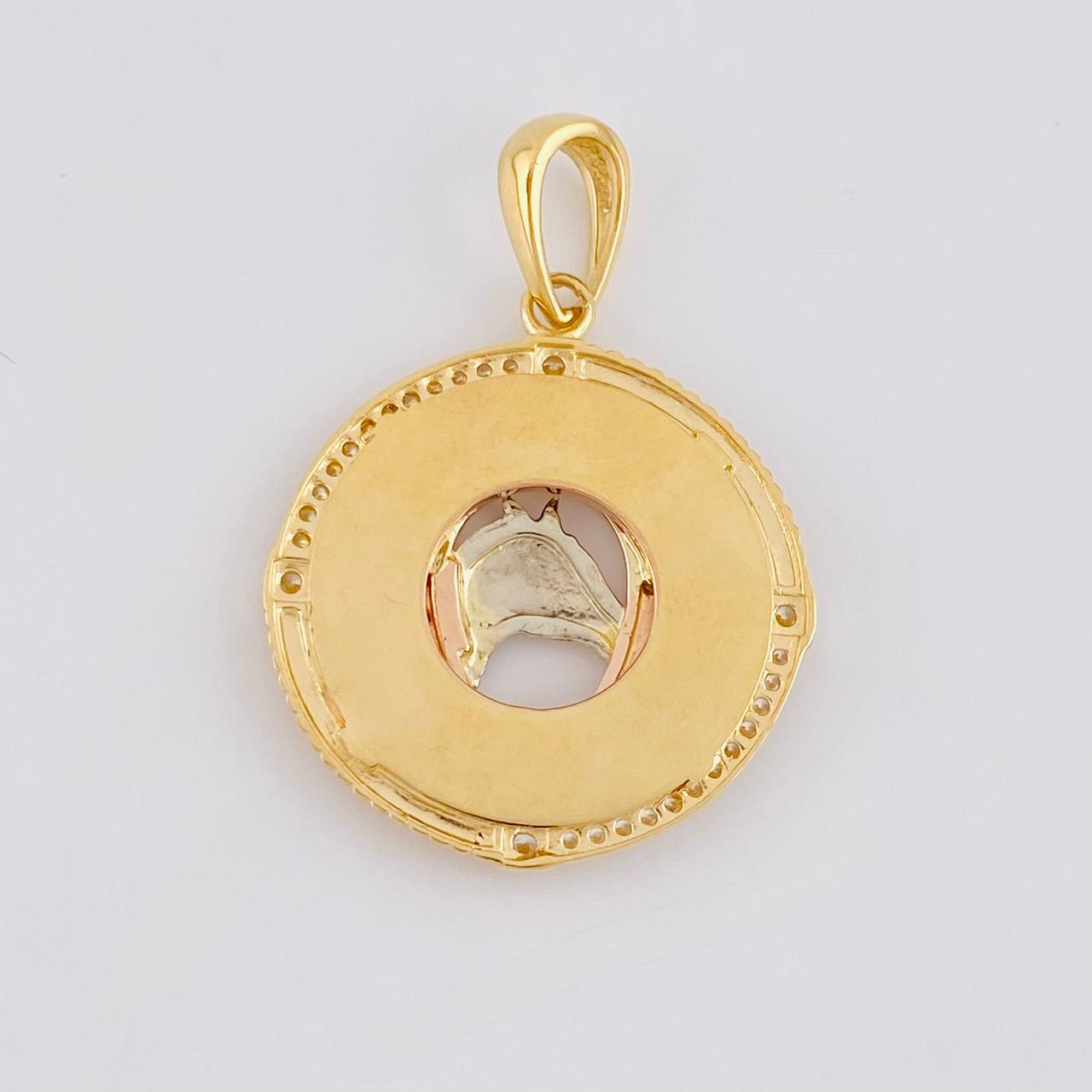 Dije Herradura Caballo 4.9 g / 1 3/4 in Tres Oros 18K