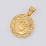 Dije Corona Poder 10.4 g / 1 1/2 in Oro Amarillo 18K