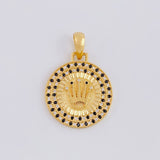 Dije Corona Brillo Único 3.95 g / 1 1/4 in Oro Amarillo 18K