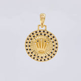 Dije Corona Brillo Único 3.95 g / 1 1/4 in Oro Amarillo 18K