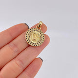 Dije Corona Brillo Único 3.95 g / 1 1/4 in Oro Amarillo 18K