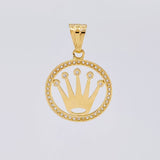 Dije Corona Trono Dorado 4.2 g / 1 1/4 in Oro Amarillo 18K
