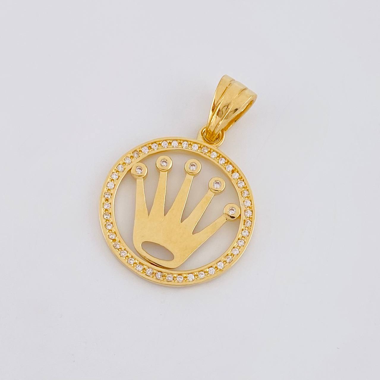 Dije Corona Trono Dorado 4.2 g / 1 1/4 in Oro Amarillo 18K