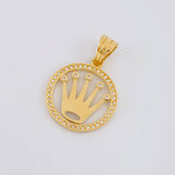 Dije Corona Trono Dorado 4.2 g / 1 1/4 in Oro Amarillo 18K