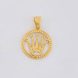 Dije Corona Trono Dorado 4.2 g / 1 1/4 in Oro Amarillo 18K