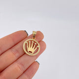 Dije Corona Trono Dorado 4.2 g / 1 1/4 in Oro Amarillo 18K