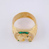Horse Shoe Ring 7.35 g / Size 9 3/4 Yellow Gold 18K