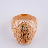 Anillo Virgen Guadalupe 7.7 g / T10 3/4 Oro Rosa 18K