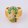 Anillo San Judas 12.1 g / T9 1/4 Dos Oros Amarillo Blanco 18K