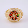 Casino Roulette Ring Mobile 8.85 g / Size 10 3/4 Yellow Gold 18K