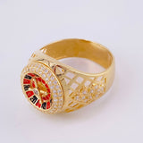 Casino Roulette Ring Mobile 8.85 g / Size 10 3/4 Yellow Gold 18K