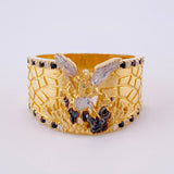 Anillo Sinturon San Miguel 8.75 g / T10 Dos Oros Amarillo Blanco 18K