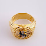Dollar Sign Ring Band 10.85 g / Size 10 1/2 Yellow Gold 18K