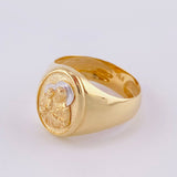 San Jose Ring 4.9 g / Size 9 3/4 Two-Tone Yellow and White Gold 18K