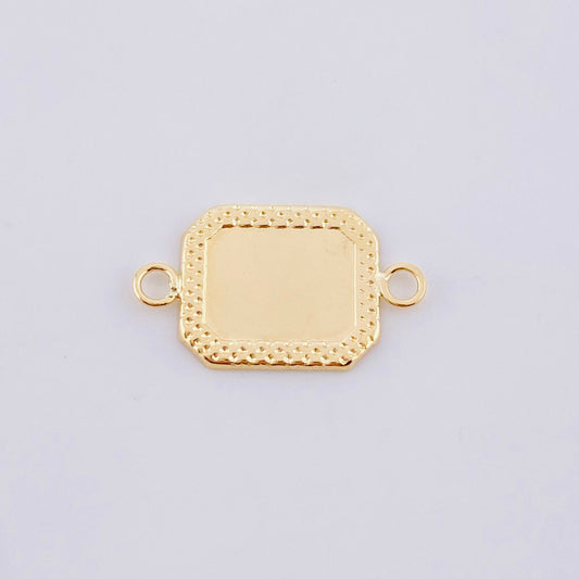 Herraje Placa Bordeada 0.5g / 3/4 in Oro Amarillo 18K