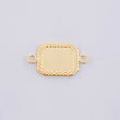 Charm Plate Frame Bordered 0.5 g / 3/4 in 18K Yellow Gold