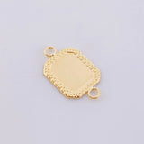 Herraje Placa Marco Bordeado 0.5 g / 3/4 in Oro Amarillo 18K