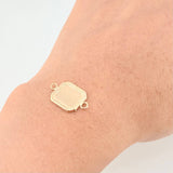 Charm Plate Frame Bordered 0.5 g / 3/4 in 18K Yellow Gold