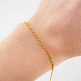 Cuban Links Bracelet 0.85 g / 7 3/4 in / 2 mm 18K Yellow Gold