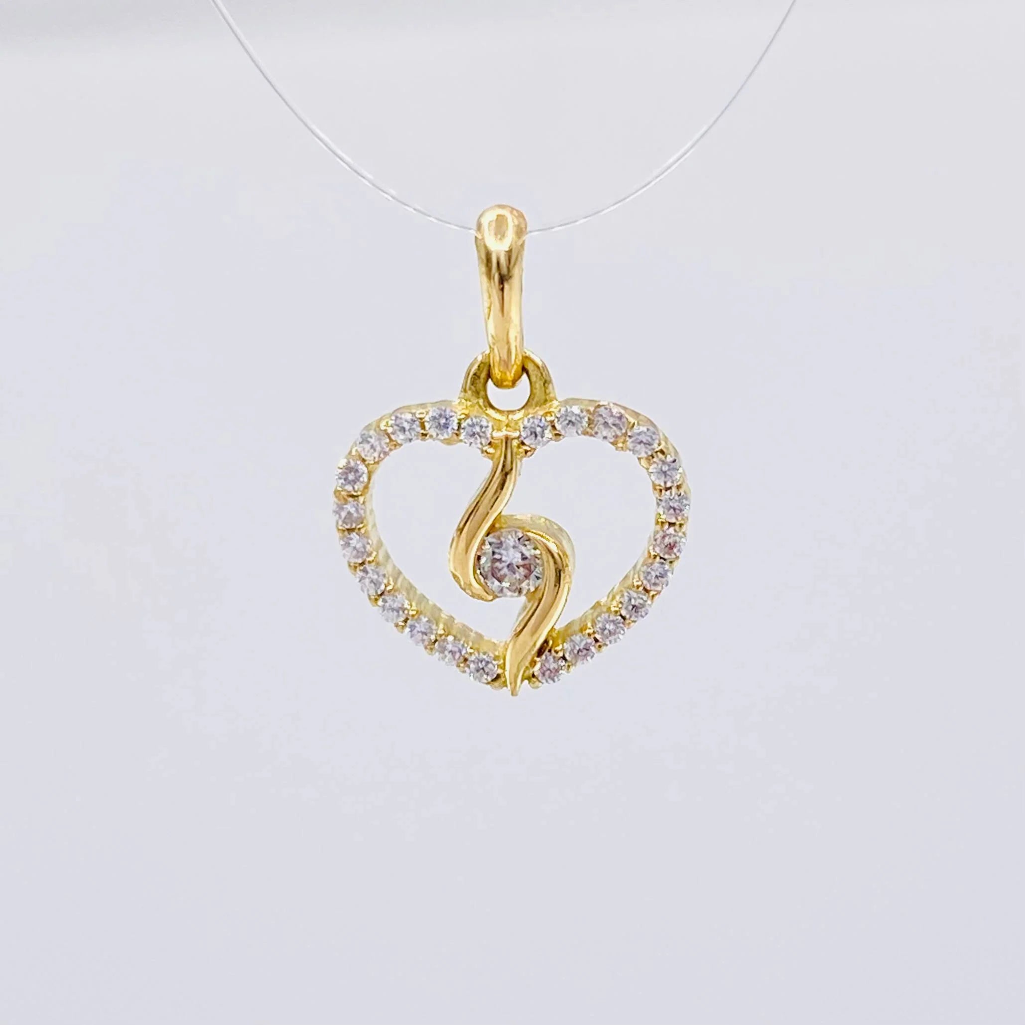 Pendant Spiral Silhouette 0.95g / 1/2 in 18K Yellow Gold