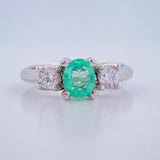 Anillo de Plata Trilogia 2.65gr / T6 / Oro Amarillo 18K +