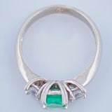 Anillo de Plata Trilogia 2.65gr / T6 / Oro Amarillo 18K +