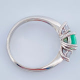 Anillo de Plata Trilogia 2.65gr / T6 / Oro Amarillo 18K +