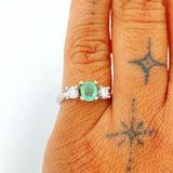 Anillo de Plata Trilogia 2.65gr / T6 / Oro Amarillo 18K +