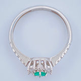 Anillo de Plata Flor de Luz 1.65gr / T7 / Oro Amarillo 18K +