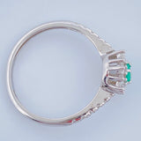 Anillo de Plata Flor de Luz 1.65gr / T7 / Oro Amarillo 18K +