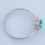 Rectangle Ring 1.1gr / Size 6 3/4 / 950 Sterling Silver +