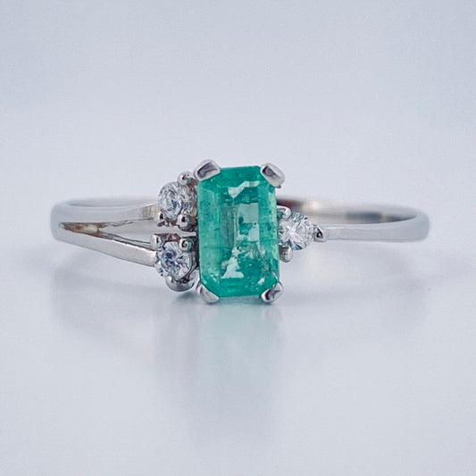 Anillo Rectangulo 1.1gr / T6 3/4 /  Plata Ley 950 +