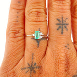 Rectangle Ring 1.1gr / Size 6 3/4 / 950 Sterling Silver +