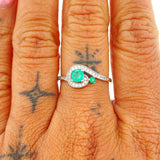 Light Drop Ring 1.45gr / Size 8 3/4 / 950 Sterling Silver +